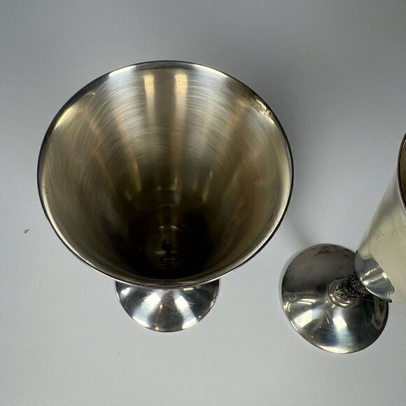 Vintage Spain Toledo Metal Goblets Chalice Cup Wine Glass Made in Spain - Picture 7 of 10